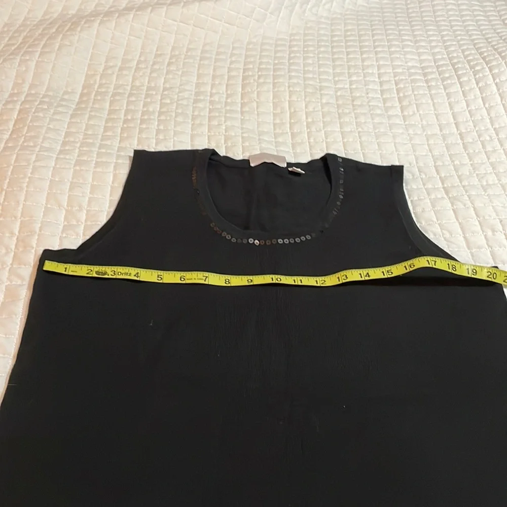 QUACKER Factory SET sequin cardigan and shell set. NWT L Black - Picture 8 of 11